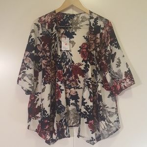 Floral Butterfly Kimono, Sz M/L